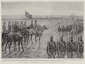 De grote review van de Sirdar na de bezetting van Dongola door Frank Dadd